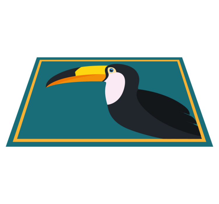 Original placemats stylized toucan head design - TenStickers