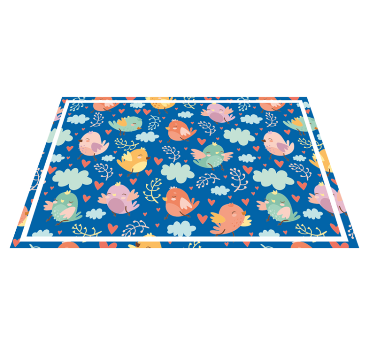 Children placemats with colorful bird patterns - TenStickers