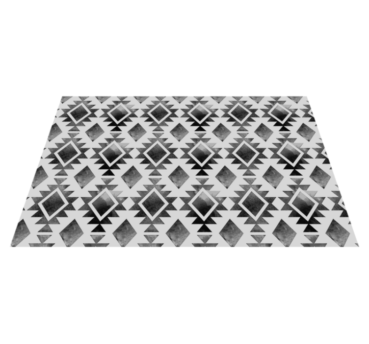 Geometric monochrome pattern placemat - TenStickers