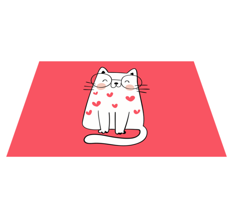 Children placemats adorable cat design - TenStickers