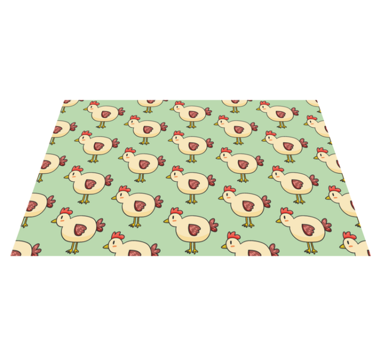 Children placemats charming chicken patterns - TenStickers