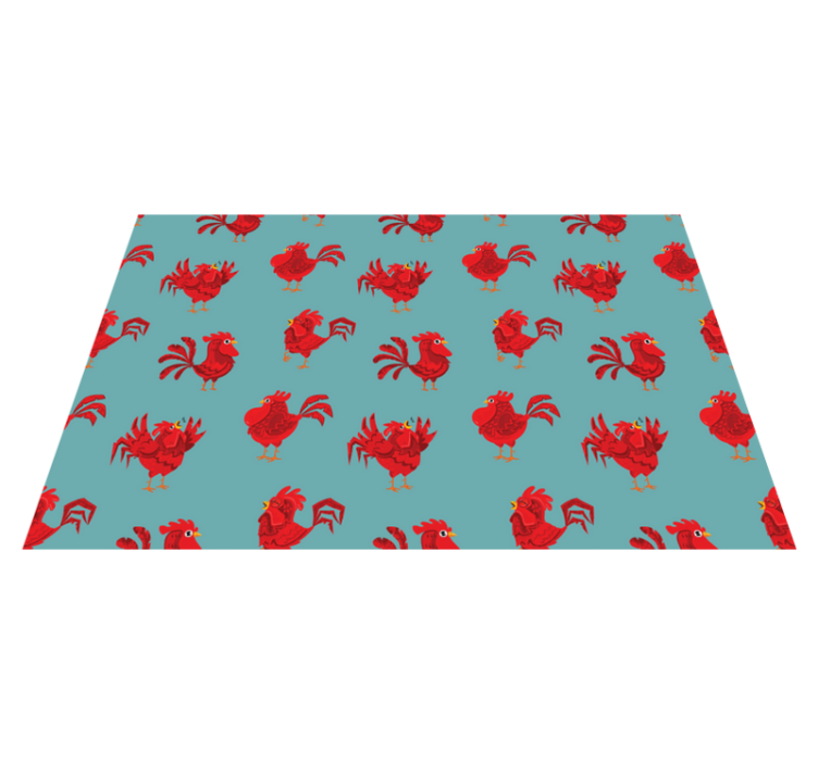Original placemats charming rooster design - TenStickers