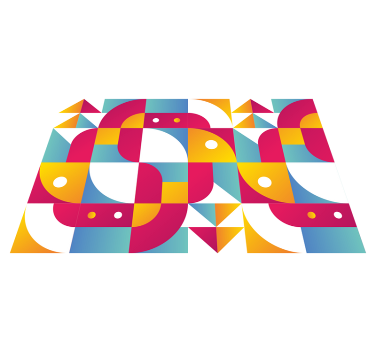 Geometric multicolor art original placemats - TenStickers