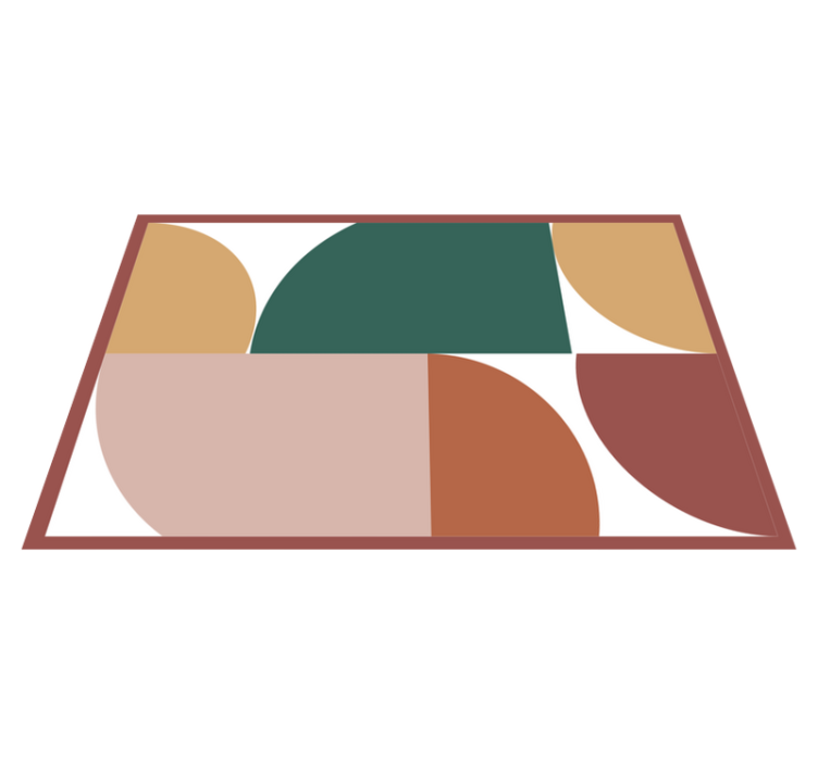 Modern placemats with geometric color blocks - TenStickers