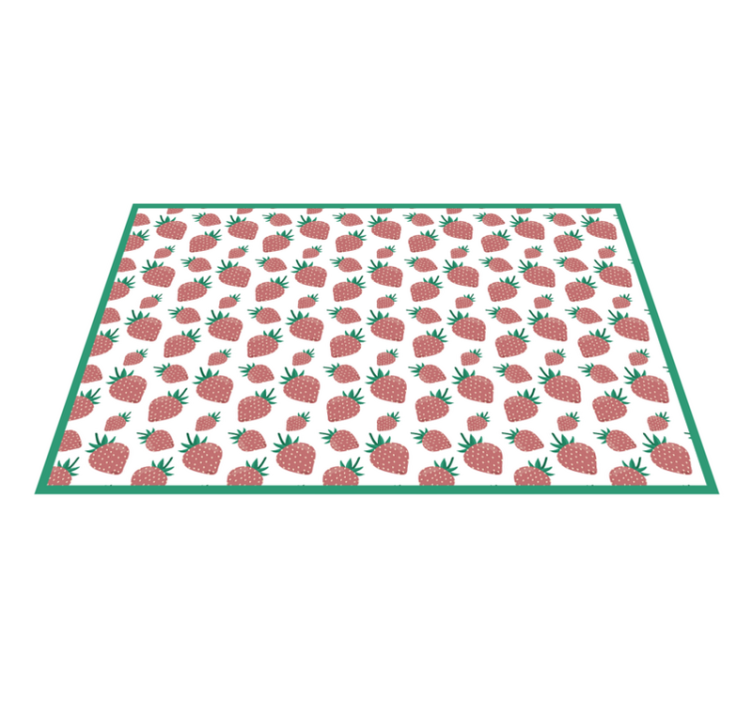 Original placemats strawberry design surface - TenStickers