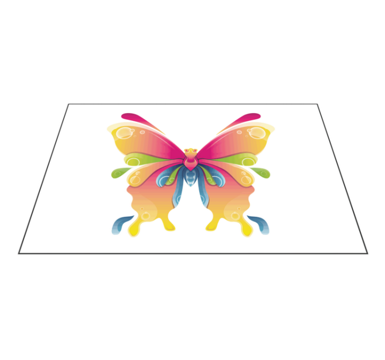 Original placemats colorful butterfly design - TenStickers