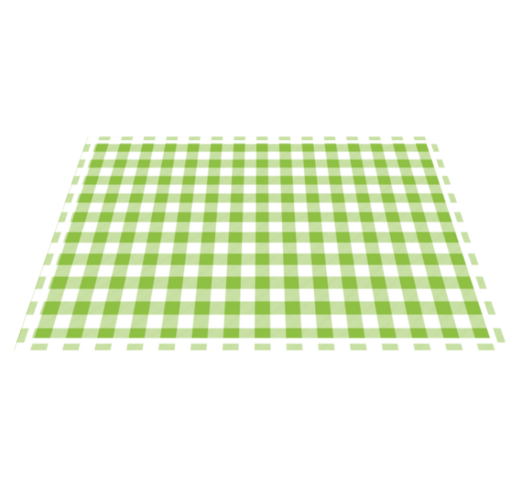 Green checkered pattern placemat - TenStickers