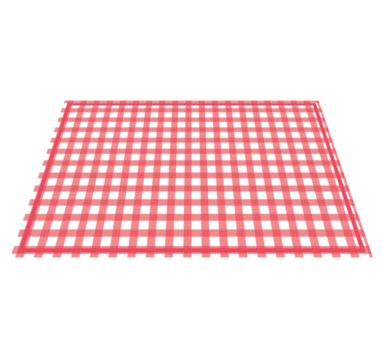 Placemat checkered red pattern - TenStickers