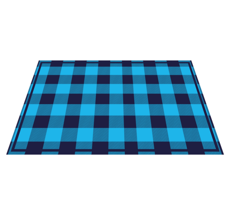 Blue tartan plaid pattern modern placemats - TenStickers