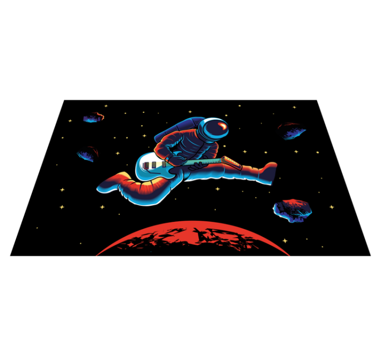 Original placemats astronaut playing guitar - TenStickers