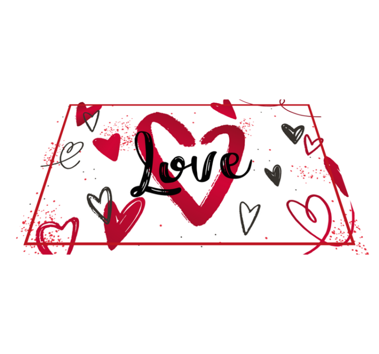 Placemat with quote love heart design - TenStickers