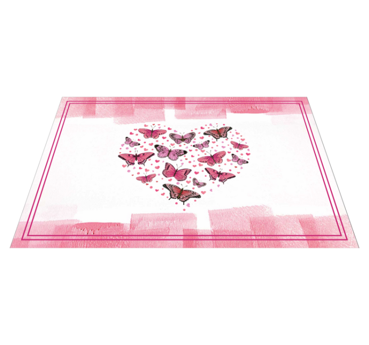 Modern placemats heart butterflies design - TenStickers