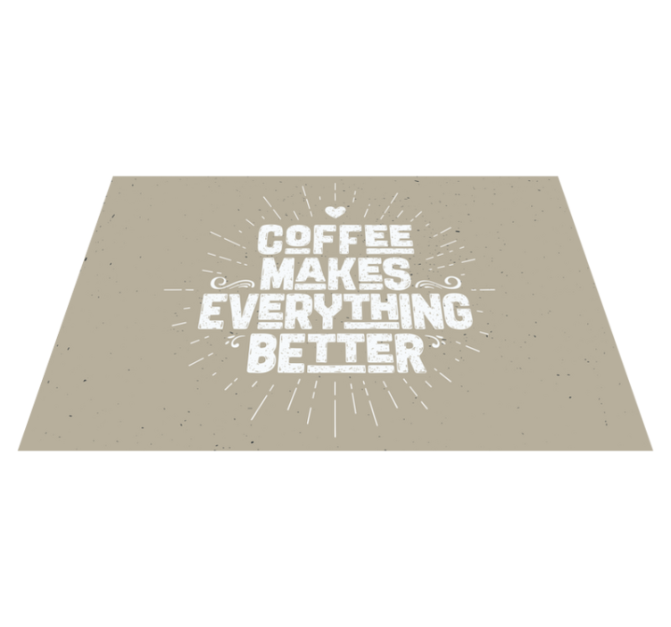 Placemat with quote coffee is my love language - TenStickers