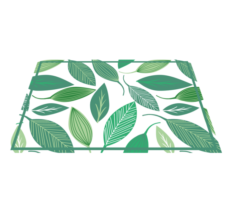 Green leaves pattern original placemats - TenStickers