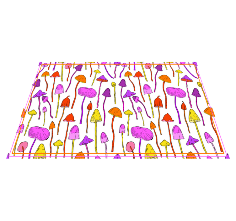 Original placemats colorful mushroom design - TenStickers