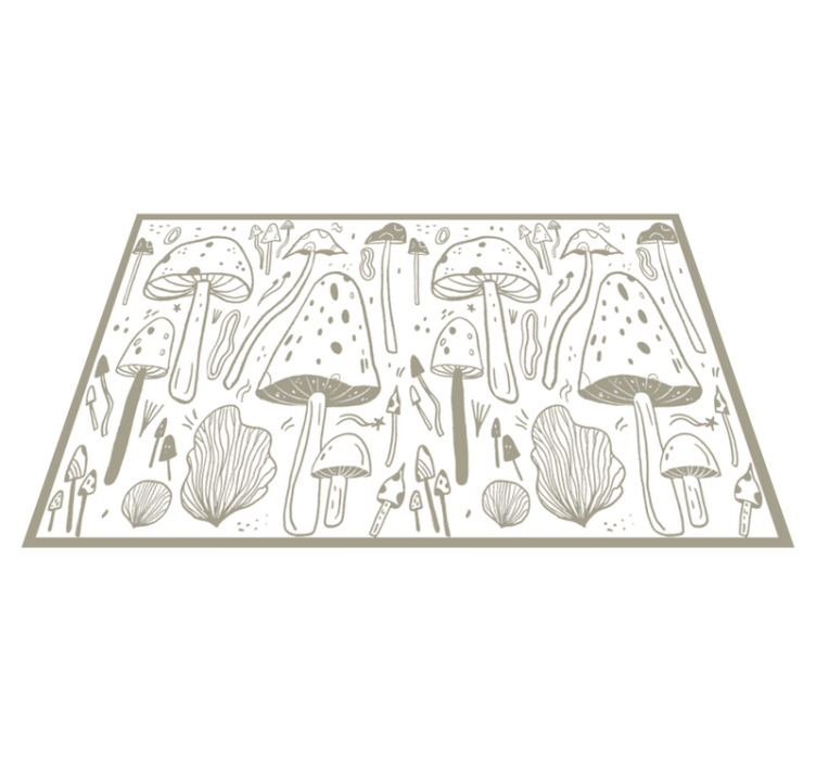 Original placemats mushroom nature design - TenStickers