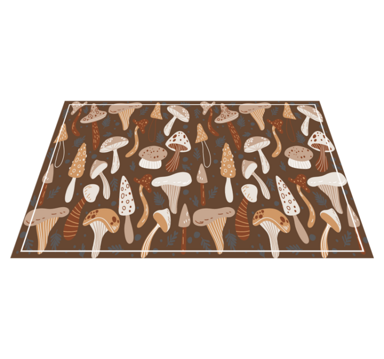 Original placemats with mushroom pattern design - TenStickers