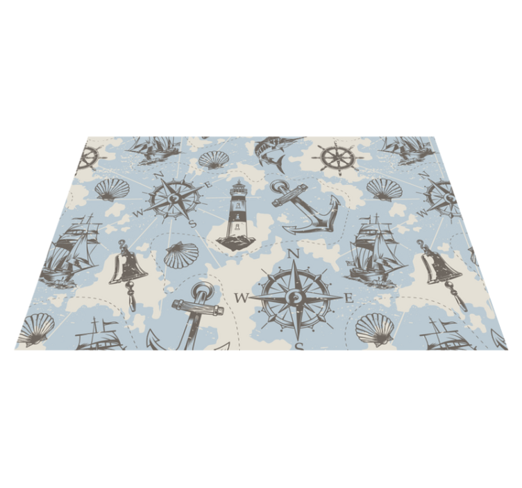 Modern placemats nautical themed design - TenStickers