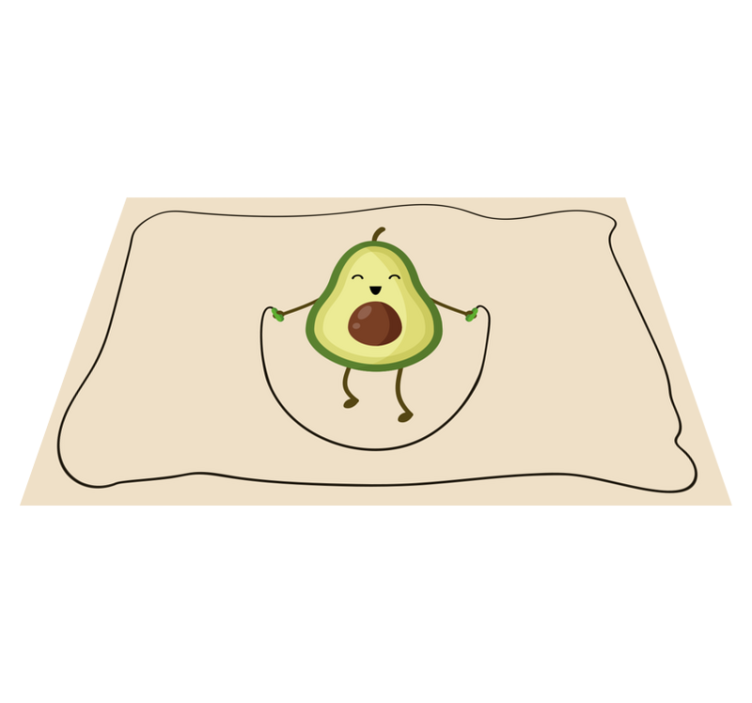 Children placemats happy avocado jumper - TenStickers