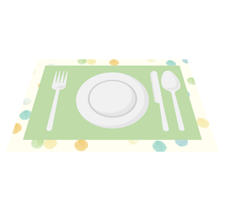 Cutlery distribution graphic children placemats - TenStickers