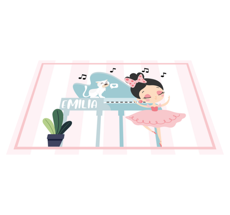 Children placemats ballet dancer figurine - TenStickers