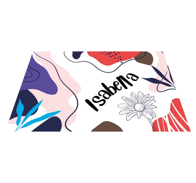 Personalisable placemats in colorful abstract floral - TenStickers
