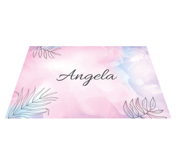 Personalisable placemats elegant floral design - TenStickers