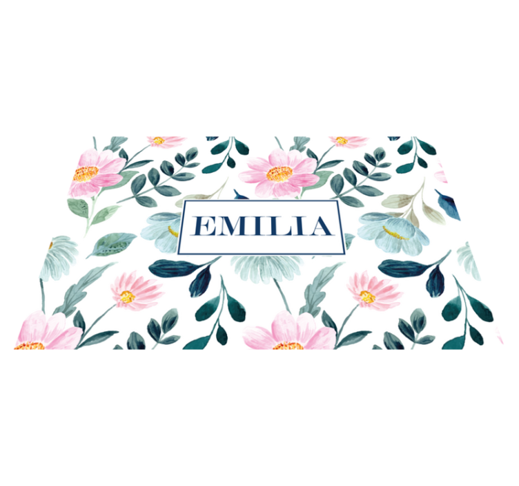 Personalisable placemats personalized floral placemats - TenStickers