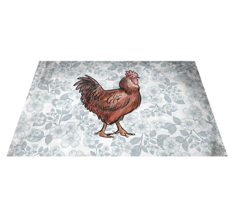 Original placemats rustic chicken design - TenStickers