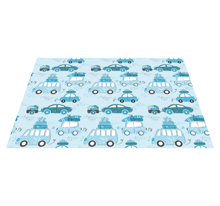Children placemats cars with luggage - TenStickers