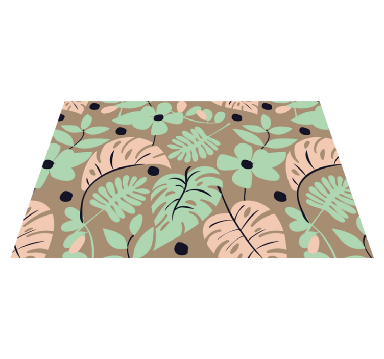 Modern placemats with floral design background - TenStickers