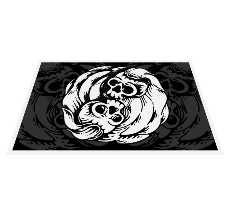 Halloween placemat skull embrace design - TenStickers