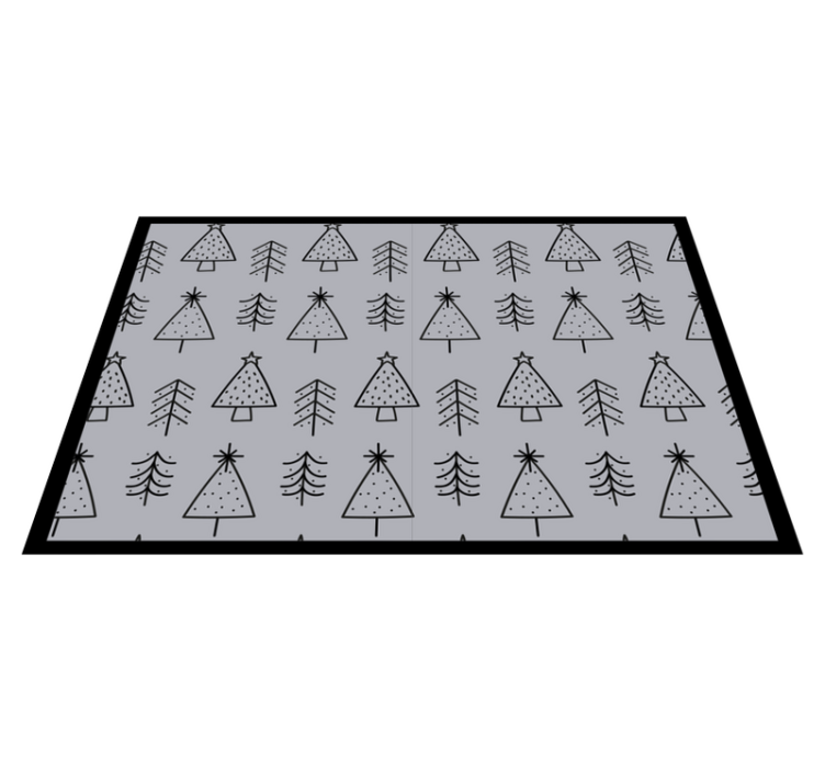 Christmas placemats with stylized christmas trees - TenStickers