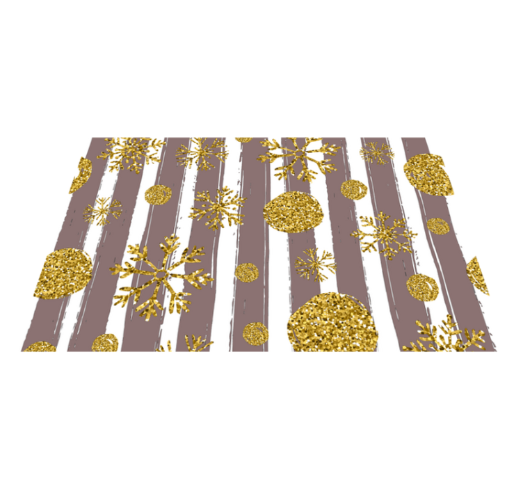 Christmas placemats festive gold snowflakes - TenStickers