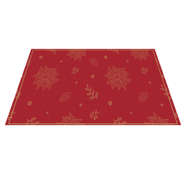 Christmas placemats with festive floral design - TenStickers