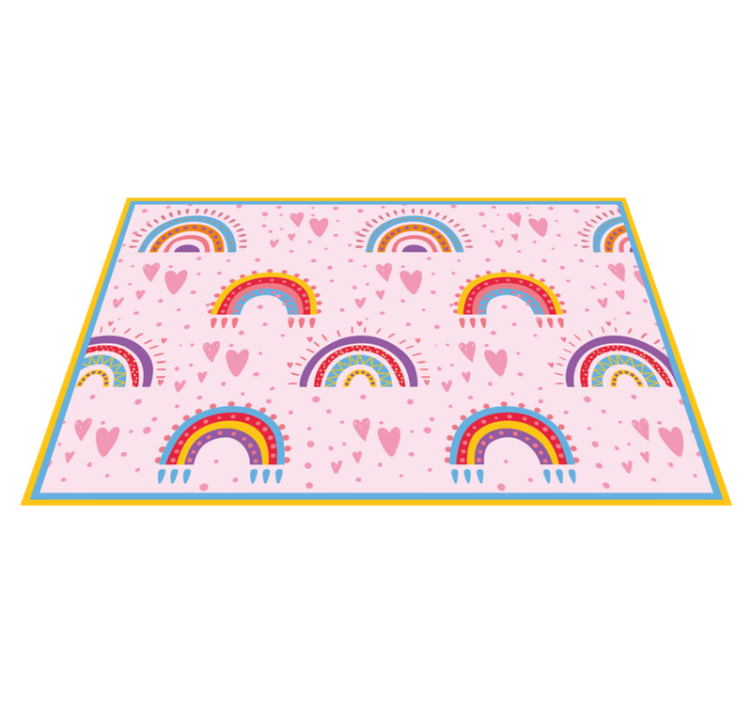 Children placemats with colorful rainbow designs - TenStickers