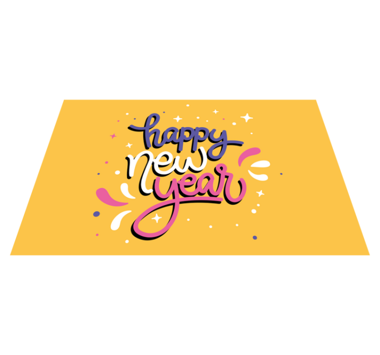 Christmas placemats with new year typography - TenStickers