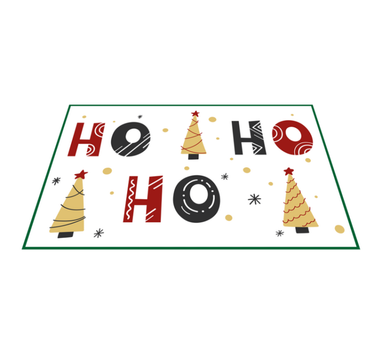 Ho ho ho christmas text design placemats - TenStickers