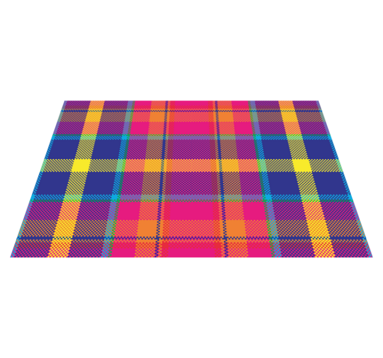 Colourful gingham pattern original placemats - TenStickers