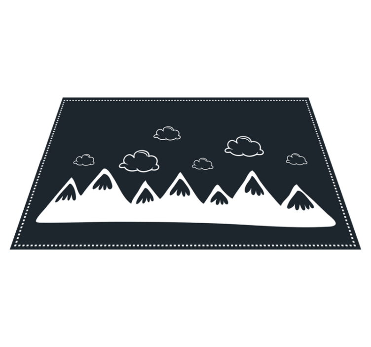 Modern placemats mountain range silhouette - TenStickers