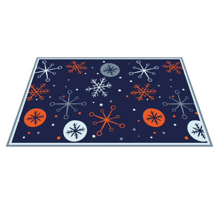 Christmas placemats with festive snowflake designs - TenStickers