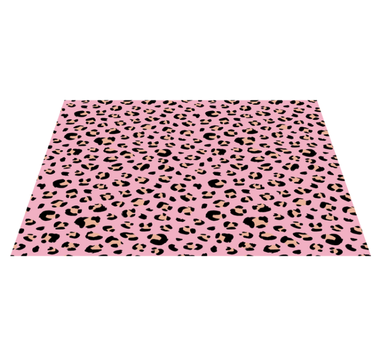 Black and pink  leopard vinyl placemats - TenStickers