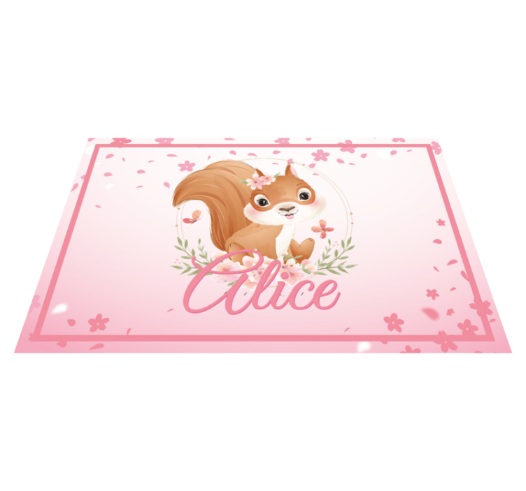 Children placemats cute squirrel design - TenStickers