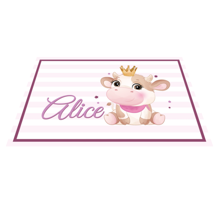 Children placemats cute cow character design - TenStickers