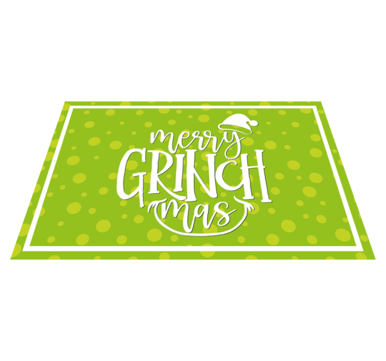Christmas placemats merry grinch mas design - TenStickers