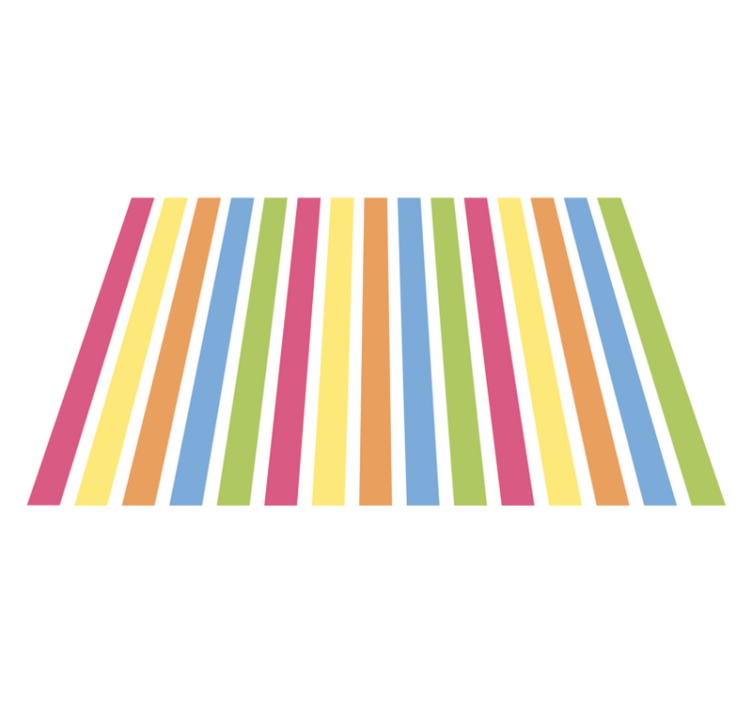 Modern placemats colorful striped design - TenStickers