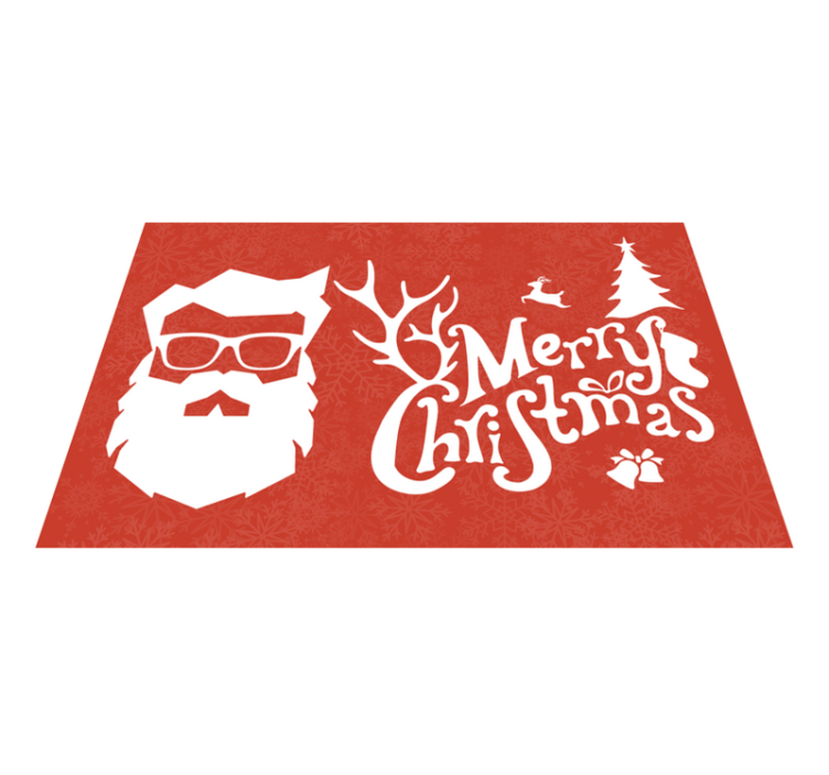 Christmas placemats santa with glasses - TenStickers