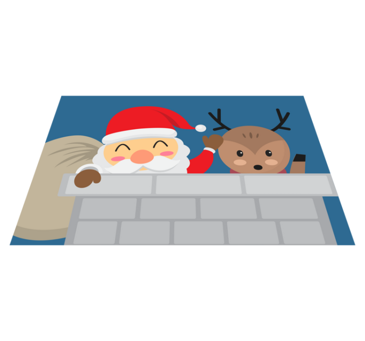 Christmas placemats santa claus reindeer design - TenStickers