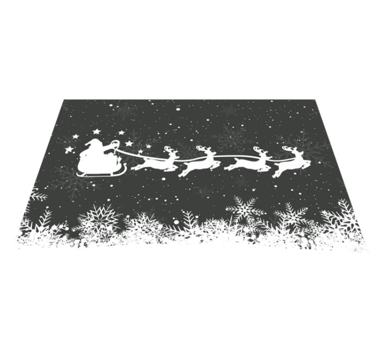 Black and White Santa Christmas placemats - TenStickers