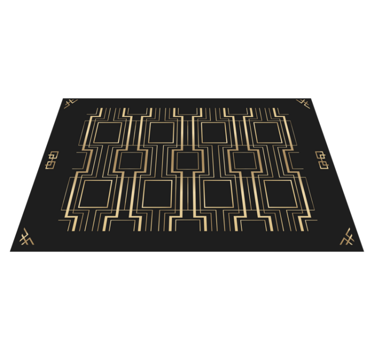 Modern placemats geometric black design - TenStickers